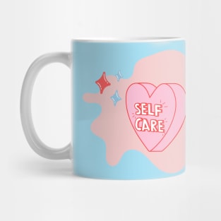 Cute Aesthetic Self Care Love pink design Mug